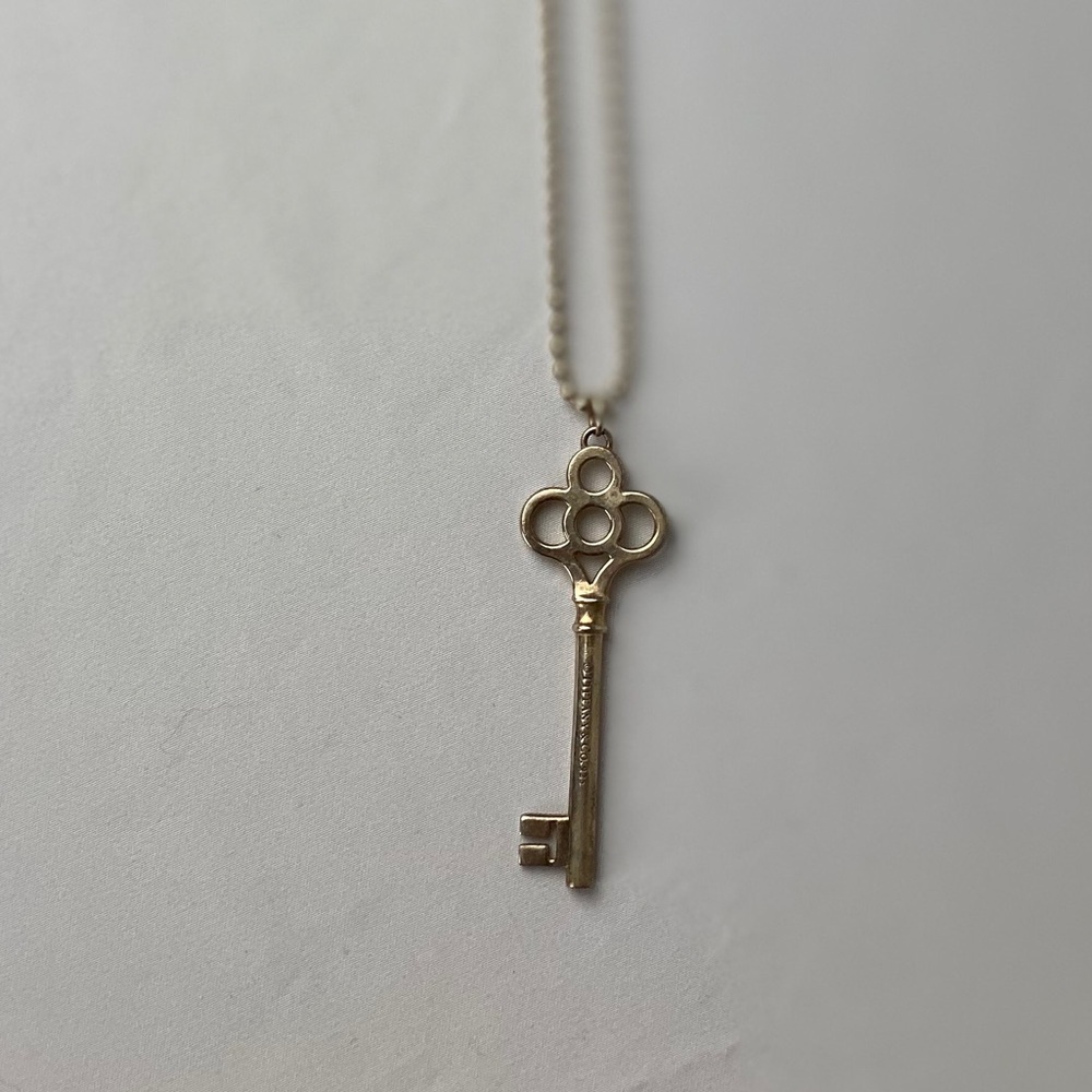 Sterling Silver Tiffany & co Key necklace.